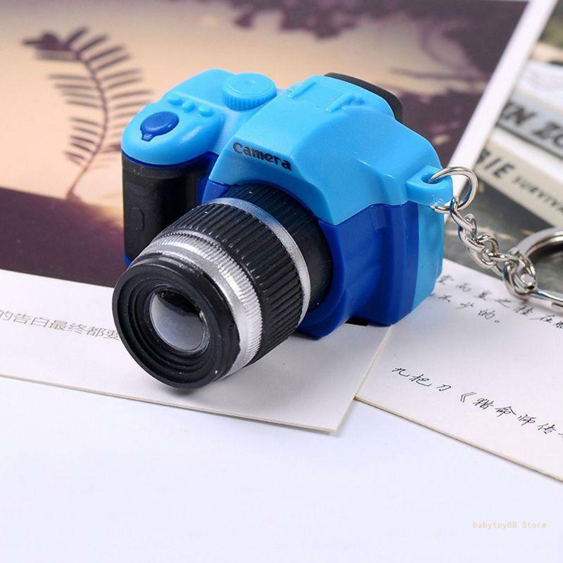 Y4UD Glowing Up Digital Camera Pendant Hanging LED for Key Chain Night Toy Street Vendor Gift Ornament for Car for Key Bag