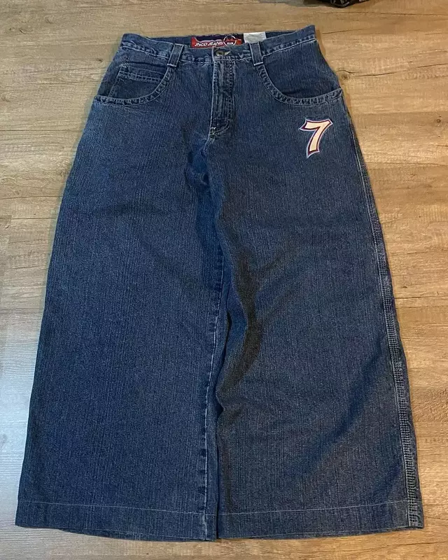 Hiphop Jnco Baggy Jeans Rock Borduurpatroon Mannen 2023 Nieuwe Mode Streetwear Retro Harajuku Hoge Taille Wijde Pijpen Jeans