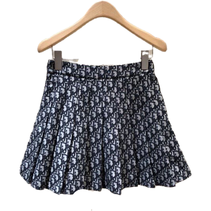 Y2k-Mini jupe plissée à motif de lettres pour femmes, jupe courte haute audio, laine, jacquard, été, nouveau