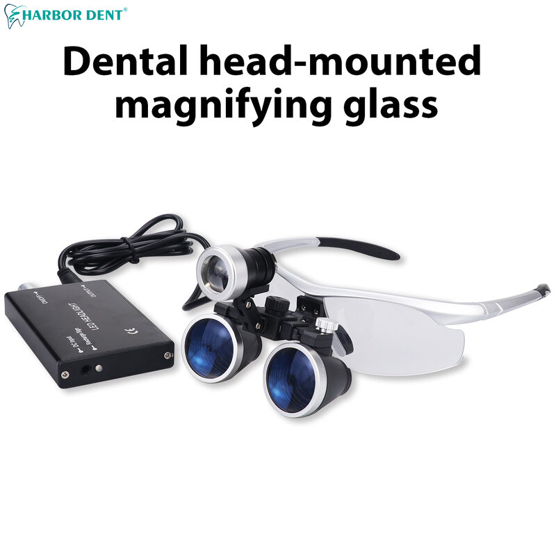 Ingrandimento dentale lente d'ingrandimento binoculare per odontoiatria lente d'ingrandimento chirurgica con faro lampada a lente di ingrandimento per operazioni mediche a luce LED