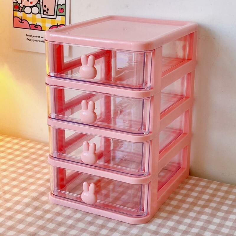 Transparent Desktop Stationery Storage Box Plastic Drawer Desk Organizer Case Jewelry Container Makeup Cosmetic Rack Home Supply