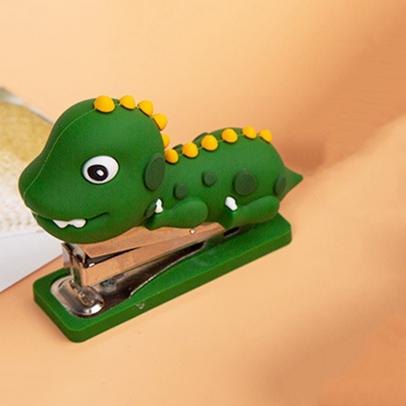 Dinosaur Silicone Grampeador, Adorável Grampeador, Grampeador Reutilizável, Papelaria Engraçada