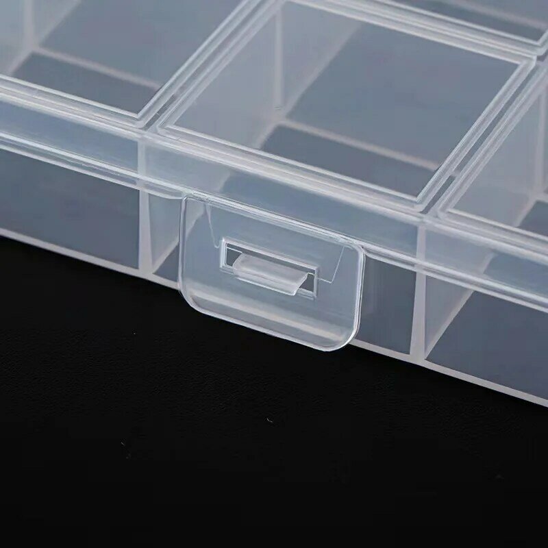 Прозрачная шкатулка для ювелирных украшений, Коробка Для Хранения Драгоценностей, небольшая фиксированная сетка из полипропилена с 28 ячейками
