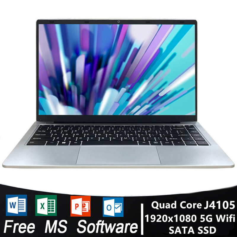 CARBAYTA J4105 14.1 pollici 128GB 256GB SSD Windows 10 Pro Inte Laptop Intel portatile Laptos studente Notebook Quad Core Laptop