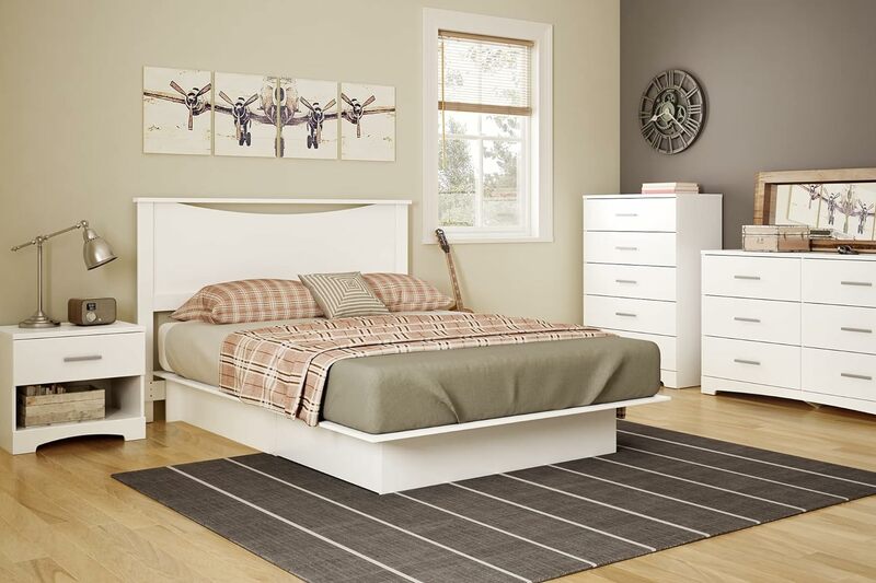 6-Drawer Double Dresser, Pure White  bedroom furniture  dresser