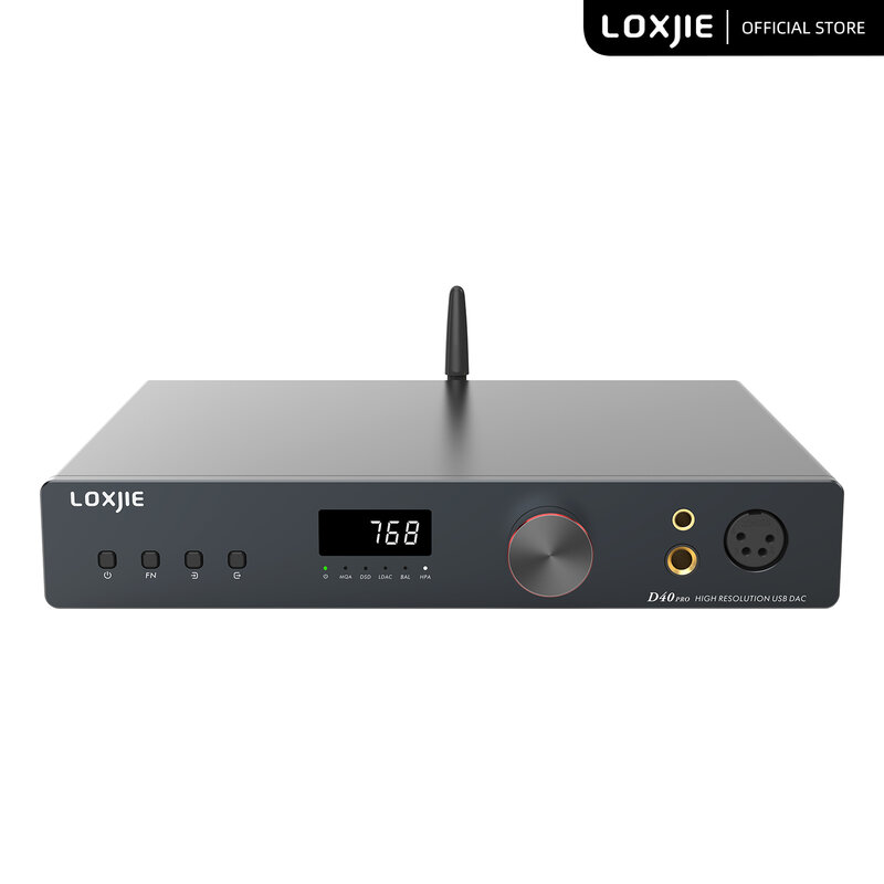 LOXJIE-A40 Amplificador de Potência e Auscultadores AMP, 165W x 2, MQA-CD, Bluetooth, XU-316, DSD256, Óptico, I2S, HDMI, ARC, PHONO, Controlo Remoto