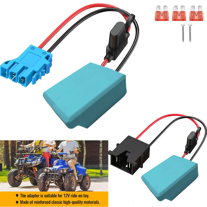 Power Wheels Adapter for Makita 18v Battery Connector with Wire 12AWG Wire with 40A Fuse Compatible with Peg-Perego Ride-on Car