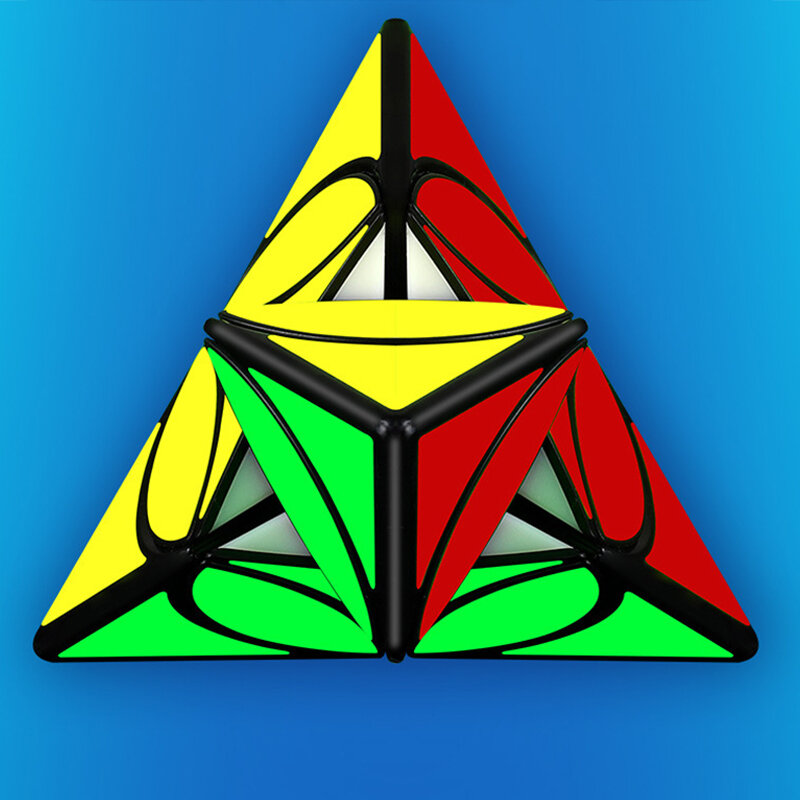QiYi-tetraedro de monedas, pirámide de velocidad, Cubo mágico profesional, rompecabezas de 95mm, colección de monedas, juego mental, más nuevo