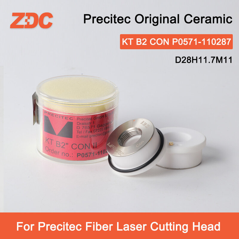 Precitec-Soporte de boquilla de cerámica Original, P0571-110287 para cabezal de corte láser de fibra Precitec, D28HM11, 10 Uds./lote