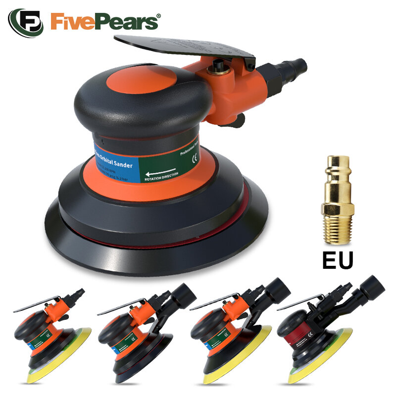 FivePears – ponceuse orbitale pneumatique, ponceuse à Air, 125mm/150mm, Machine de polissage/meulage excentrique sous vide, outils pneumatiques