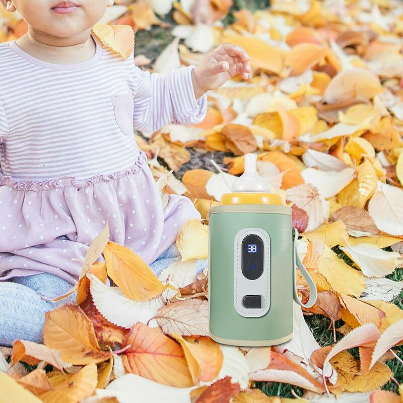 Penyesuaian suhu penjaga panas susu USB suhu konstan penghangat botol bayi untuk penggunaan sehari-hari berkemah perjalanan menyusui piknik