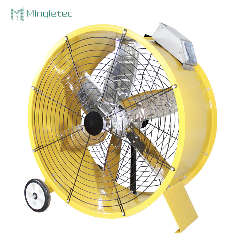 Ventilador de tambor de escape de ventilación de soporte de suelo de invernadero de gimnasio rodante de alta potencia móvil comercial