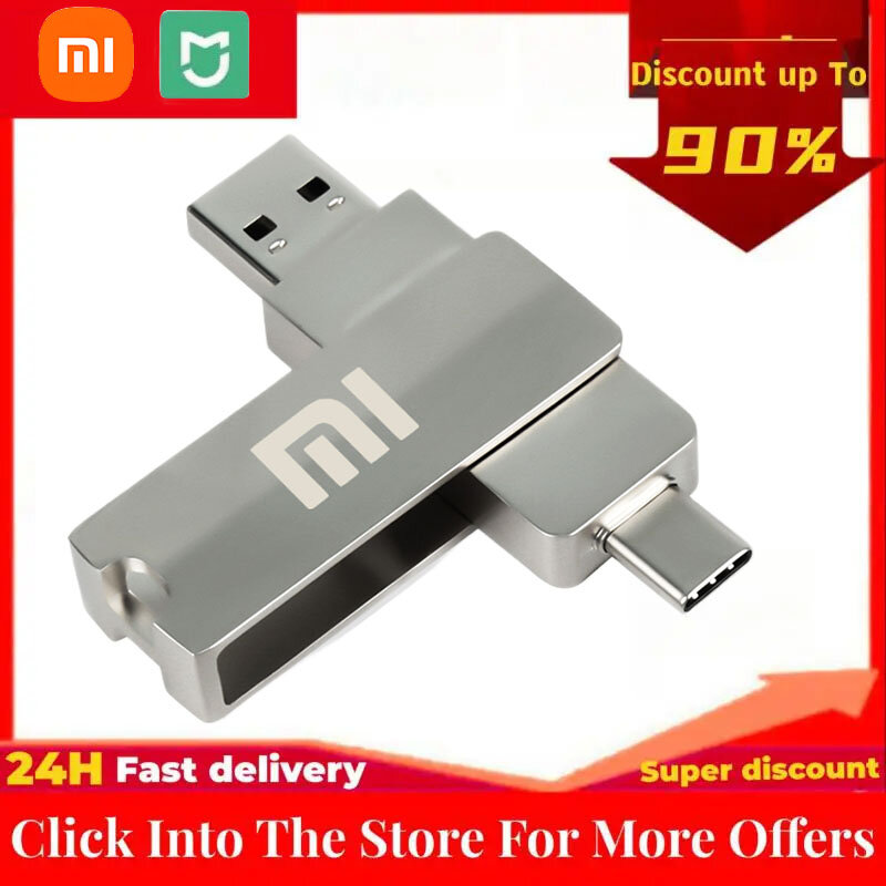Mijia xiaomi usb 3.0 Flash-Laufwerk 2TB Hochgeschwindigkeits-USB-Stick 1TB Metall wasserdicht Typ-C USB-Pen drive für Computer-Speicher geräte
