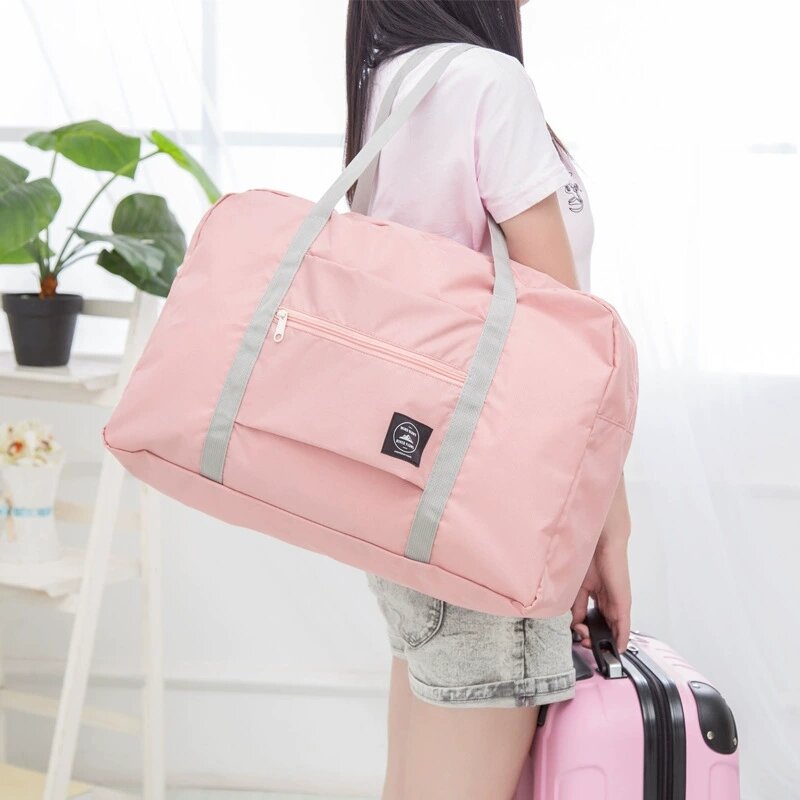 Faltbare Reisetaschen Nylon große Kapazität Tasche Gepäck wasserdichte Handtaschen Frauen Männer Reise Lagerung Kleidung Verpackung Veranstalter