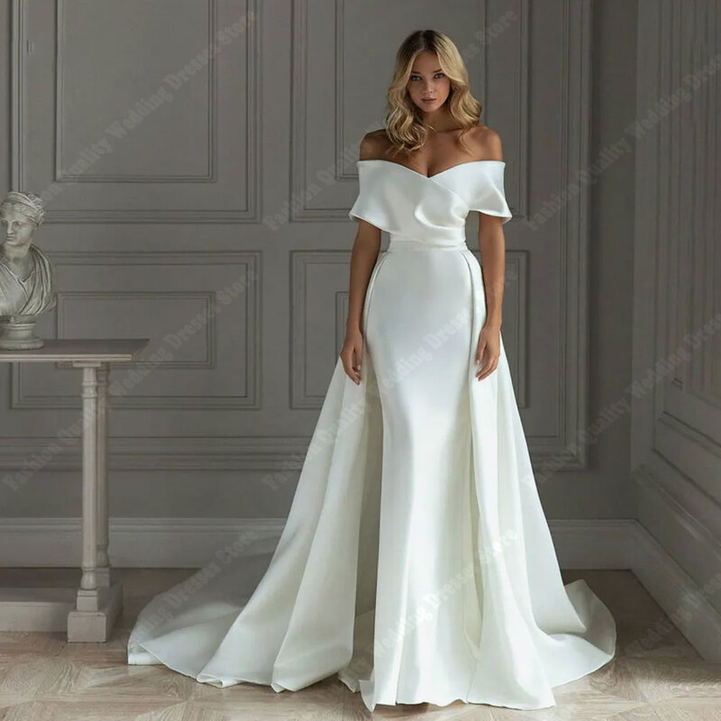 Женское свадебное платье-Русалка It's yiiya, белое платье с юбкой-годе на лето 2019