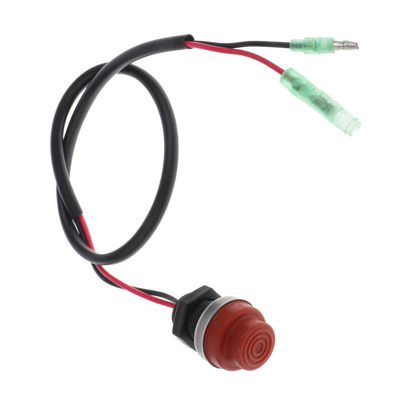 Outboard Start Stop Button, Universal, Emergency Engine Kill Switch, Keyless Waterproof, para Barcos e Barcos, 50cm Wire