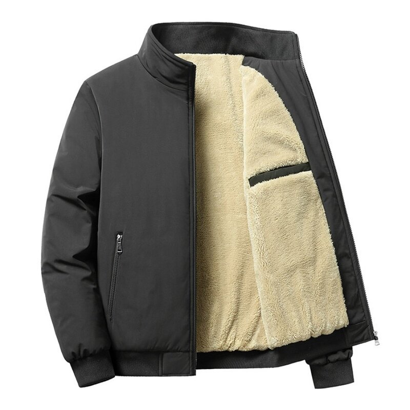 Jaqueta bomber quente masculina, streetwear casual extragrande, parkas de lã grossa, casaco, blusão, outono, inverno, 2023
