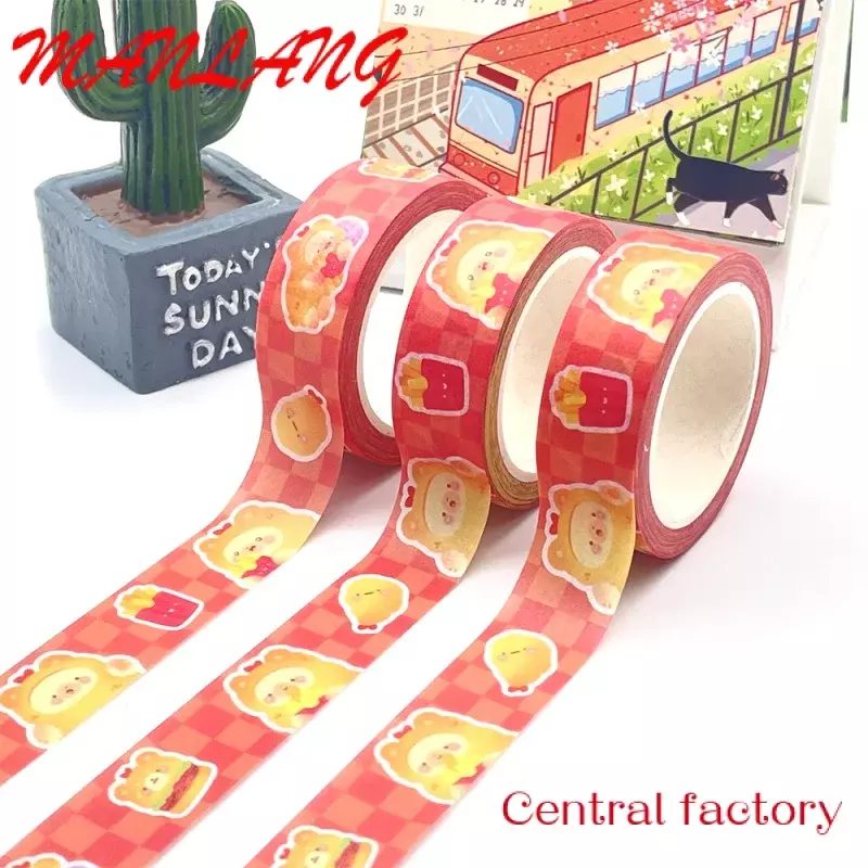 Custom  Great Office Or Commercial Contractor Paper Good Quality Adhesive Custom Printed Washi Tape
