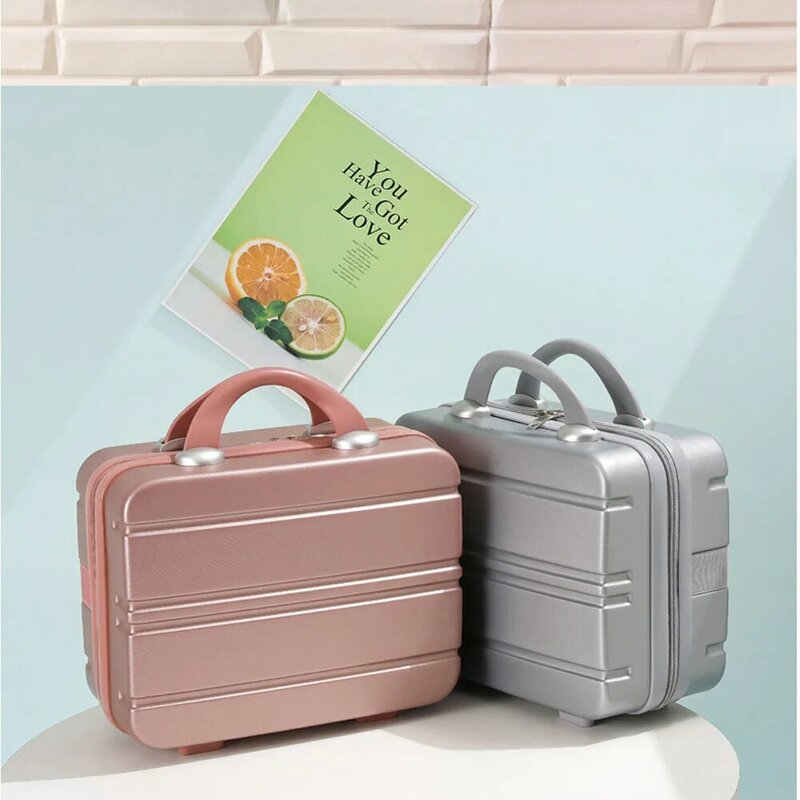 Nowa torba kosmetyczna 14 Cal małe kobiety walizka podróżna bagaż rozmiar materiału ściskającego: 30-15.5-23cm