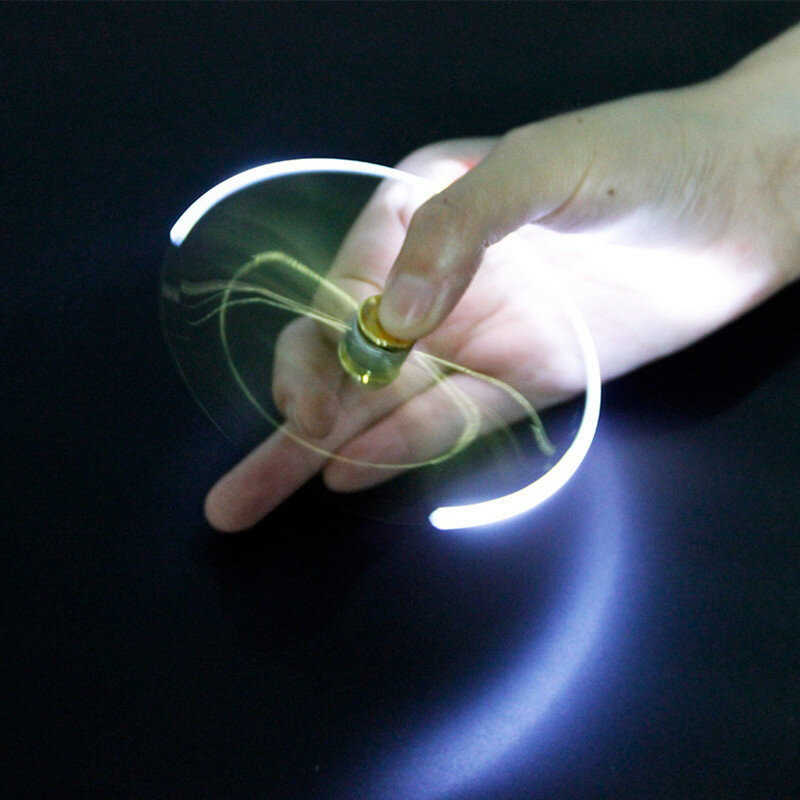 Stylo à bille gyroscopique en métal avec lumière LED, multifonctionnel, décompression, rotation du doigt, jouet Shoous, Fidgets Spinner, cadeau