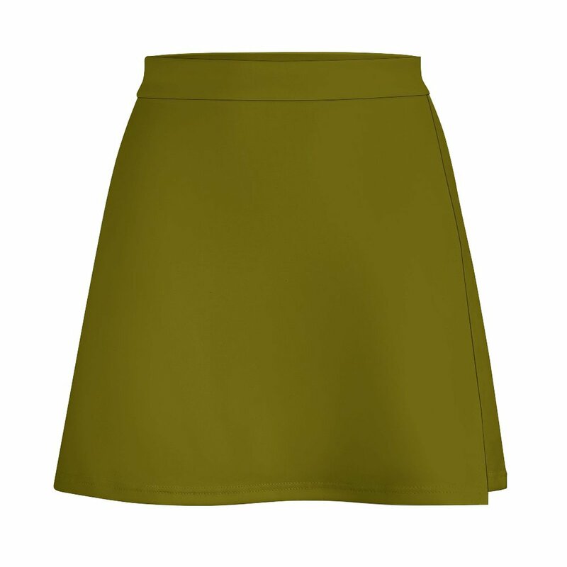 Rok Mini Olive Solid untuk wanita, pakaian golf musim panas, rok mini wanita, rok tren 2023