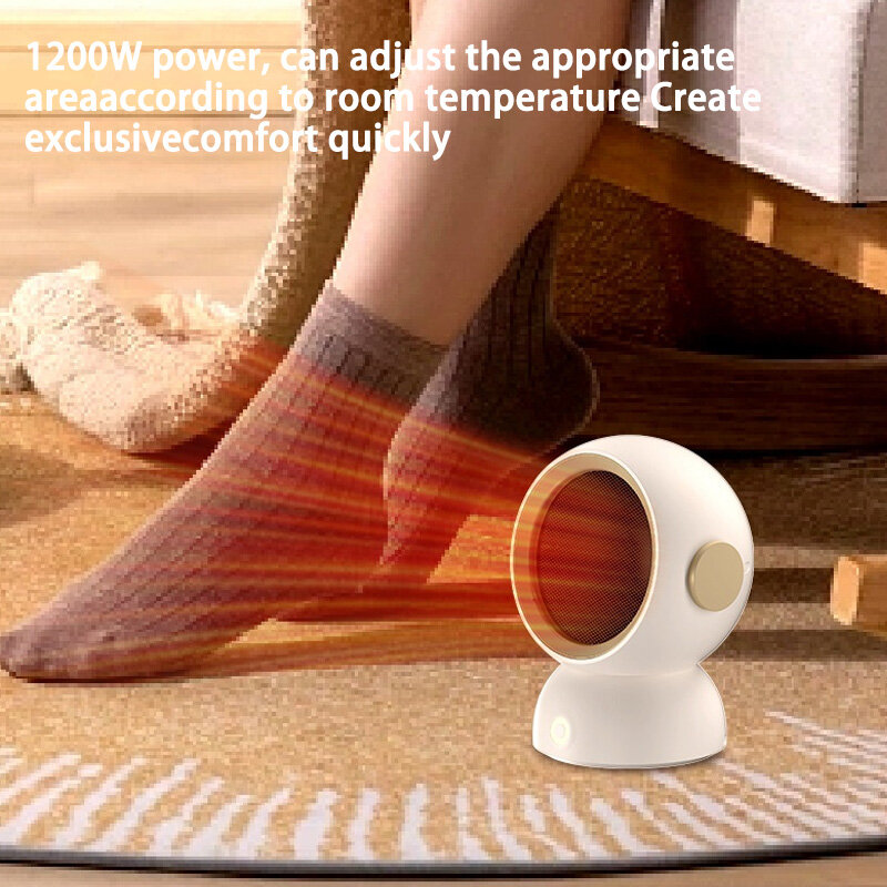 Aquecedor elétrico de secretária Xiaomi Mijia Aquecimento rápido de 1200 W Aquecedor portátil PTC Cerâmica Aquecimento de ar quente Máquina de aquecimento para casa