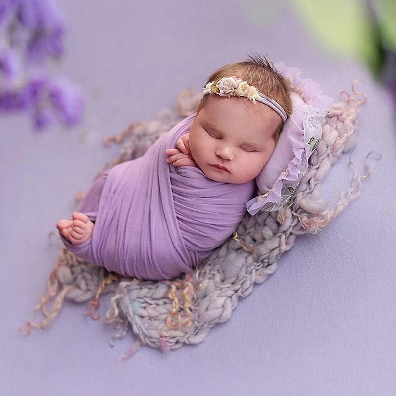 Newborn Baby Photo Outfits Props Stretch Blanket Photography Velvet Wraps for Baby Photo Shoot Newborn Photography Wraps