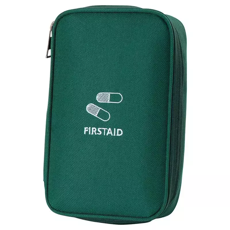 ポータブル空の応急処置バッグ,ミニ医療バッグ,旅行薬ポケット,ダブルジッパー,便利なピルポケット,屋外トラベルバッグ,1個