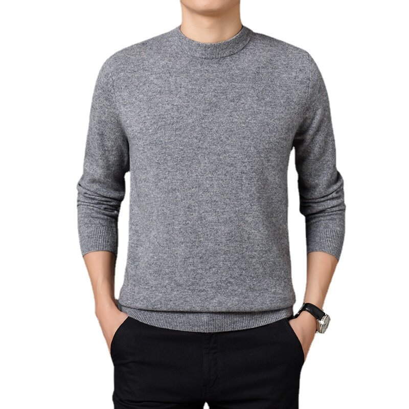 Sweter męski ciepły i wygodny sweter z długim rękawem sweter z golfem odzież męska