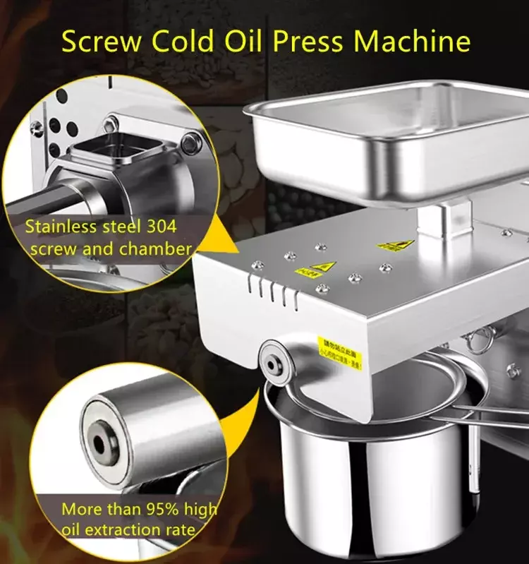 ماكينة ضغط الزيت الصغيرة الأوتوماتيكية ، ضغط الزيت البارد عباد الشمس ، الاستخدام المنزلي ، جوز الهند ، الفول السوداني ، نسخة مطورة 2020