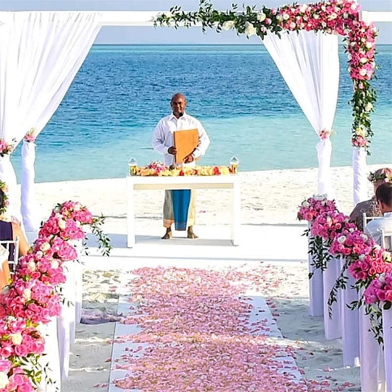 結婚式のためのバラの花びら,500個,人工シルク,3〜4cm,ロマンチックな装飾