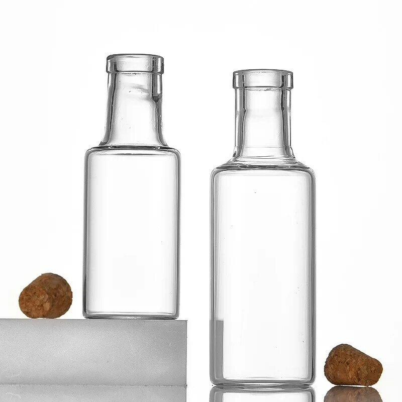 Mini Glass Bottles with Cork DIY Birthday Gift Transparent Empty Message Wishing Bottle Christmas Wedding Party Decoration