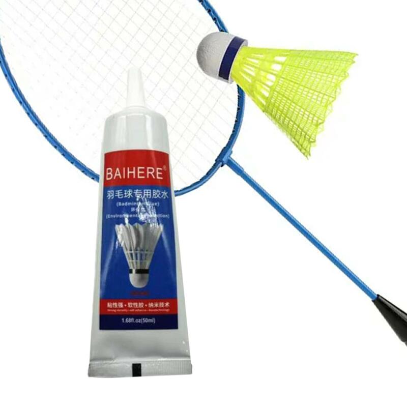 Badminton Repair Glue Water Glue Fast Drying Filling 50ml Shuttlecock Birdie Glue for Volleyball, Football, Basketball