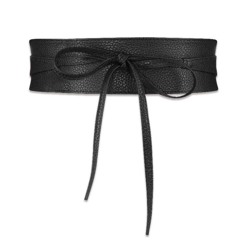 Cinto feminino para vestido de couro bowknot cintos largos simples envoltório colete espartilho designer marca luxo cummerbunds cintura