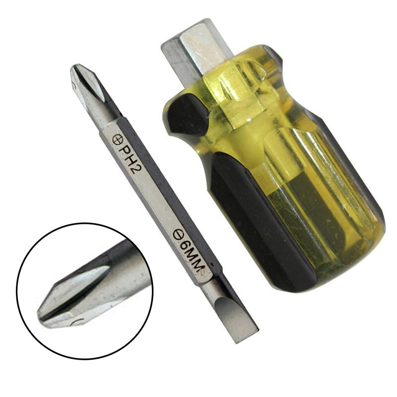 1 szt. 2-w-1 śrubokręt rozprężny/wkrętak philips wkrętak z grzechotką ręczne narzędzie sprzętowe PH2 SL6