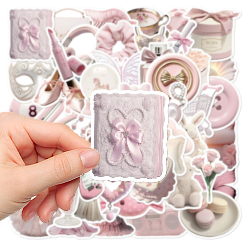 Ballet rosa menina adesivos, 10/30/50pcs, adesivos bonitos, decoração para laptop, notebook, mala, laptop, telefone, brinquedos, presente