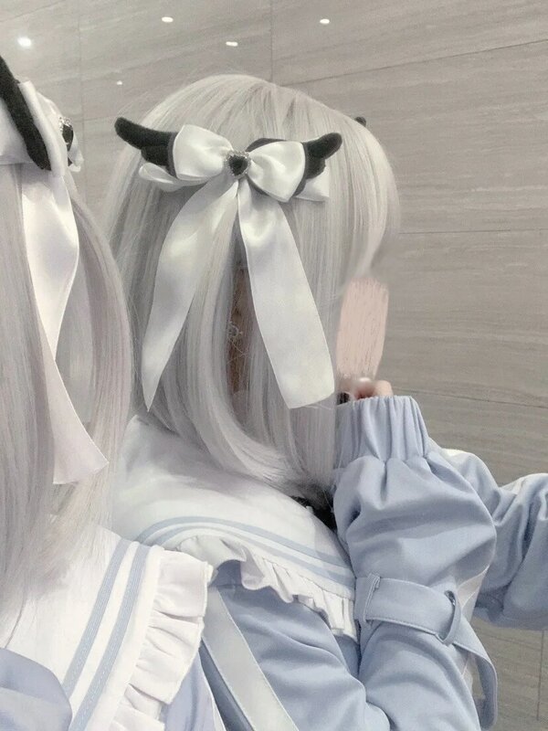LOLITA-Pinzas para el pelo hechas a mano para niñas japonesas, accesorios para el cabello, sombreros dulces Punk, accesorios góticos de Anime lolita