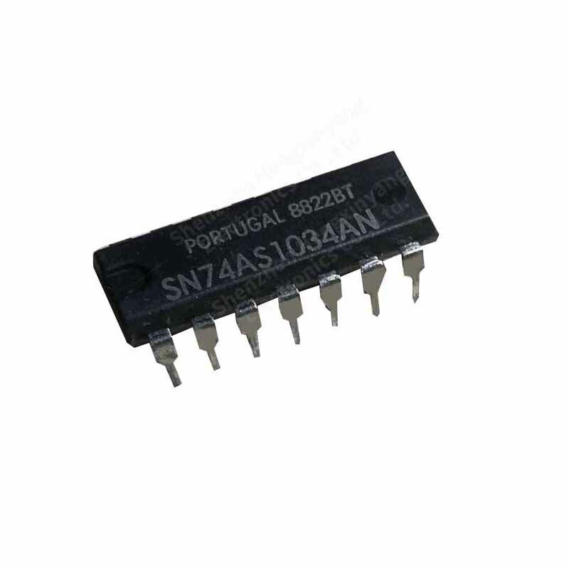 Logic Gate Chip, SN74AS1034AN Pacote DIP-14, 10Pcs