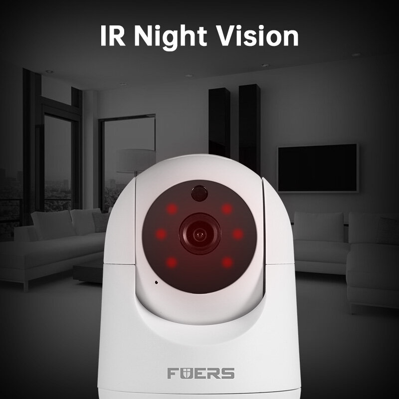 Fuers-Caméra de surveillance intérieure sans fil avec suivi automatique, sécurité CCTV, moniteur pour bébé et animal de compagnie, maison intelligente Tuya, IP, WiFi, 5MP