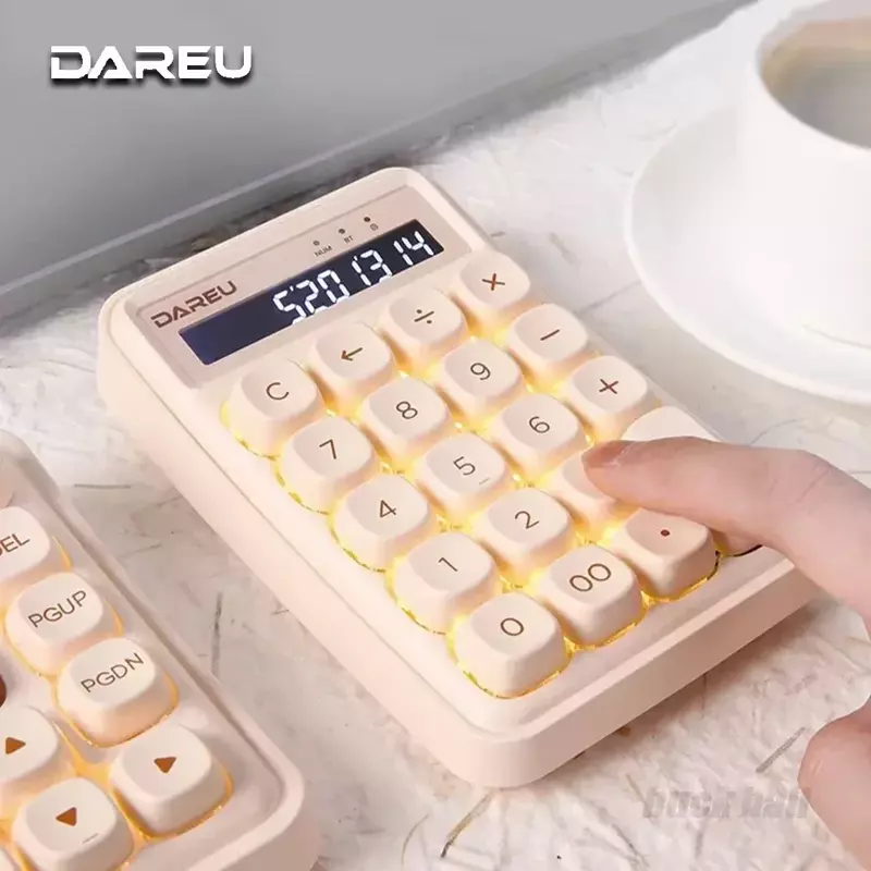 Dareu Z19 мини клавиатура 2 режима Проводная Беспроводная Bluetooth 19 клавиш калькуляторы механическая клавиатура 2 в 1 аксессуар ПК для офиса