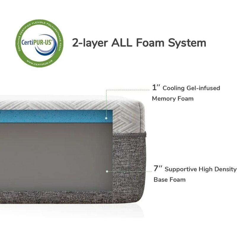 Queen-Size-Matratze, 12-Zoll-Gel-Memory-Foam-Matratze für kühle Nacht-und Drucken tlastung, Schlafzimmer möbel mit mittlerem Plüsch gefühl
