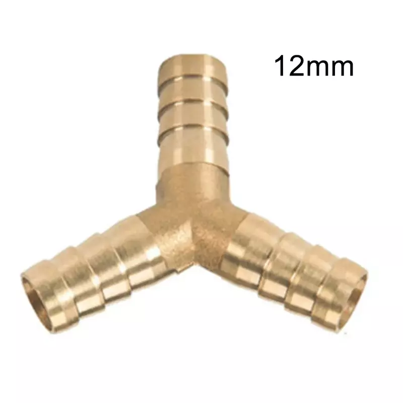 6-12mm Messing t y Typ Schlauch verbindungs stück 3-Wege-Kraftstoffwasser-Luftrohr-T-Stück-Anschluss langlebiger flexibler Stecker