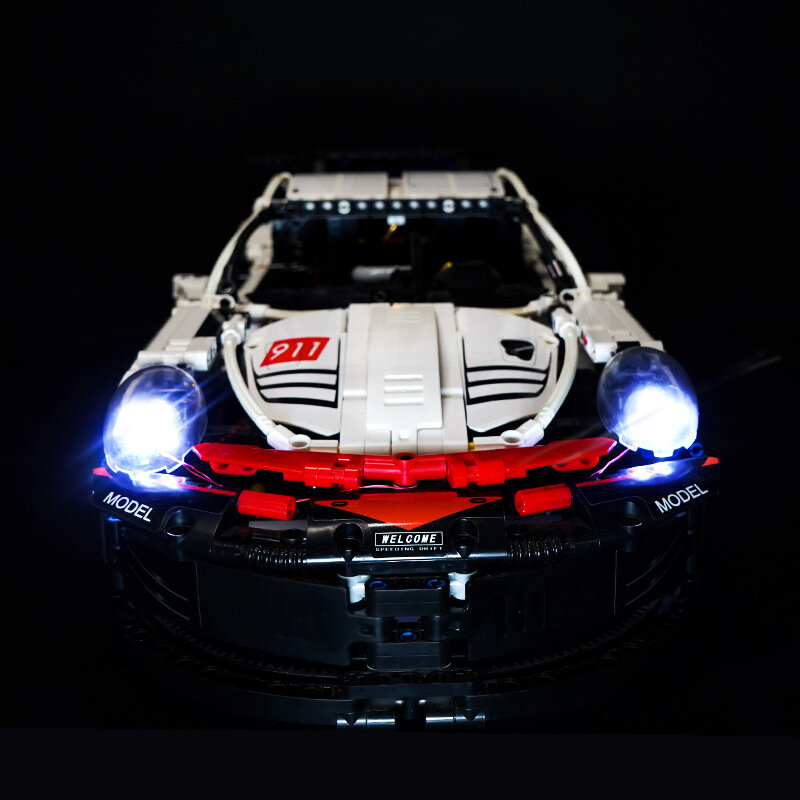 Juego de luces LED RC para LEGO 42096 Technical City RSR Race Vehicle, bloques de construcción, juguete de cumpleaños (solo luz LED, sin bloques)