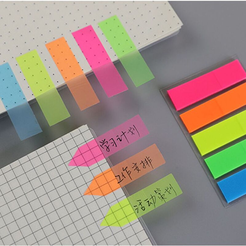 Levert Fluorescerend Papier Gekleurde Memo Pad Fluorescerende Memo Pad Bookmark Marker Sticker Candy Color Sticky Notes