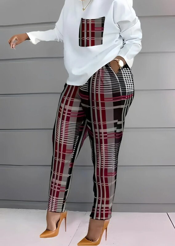 Womens Outfits 2024 Autumn 2 Piece Sets Winter New Print Long Sleeve Top & Fashion Pants Set Casual Suits Streetwear Y2k Clothes