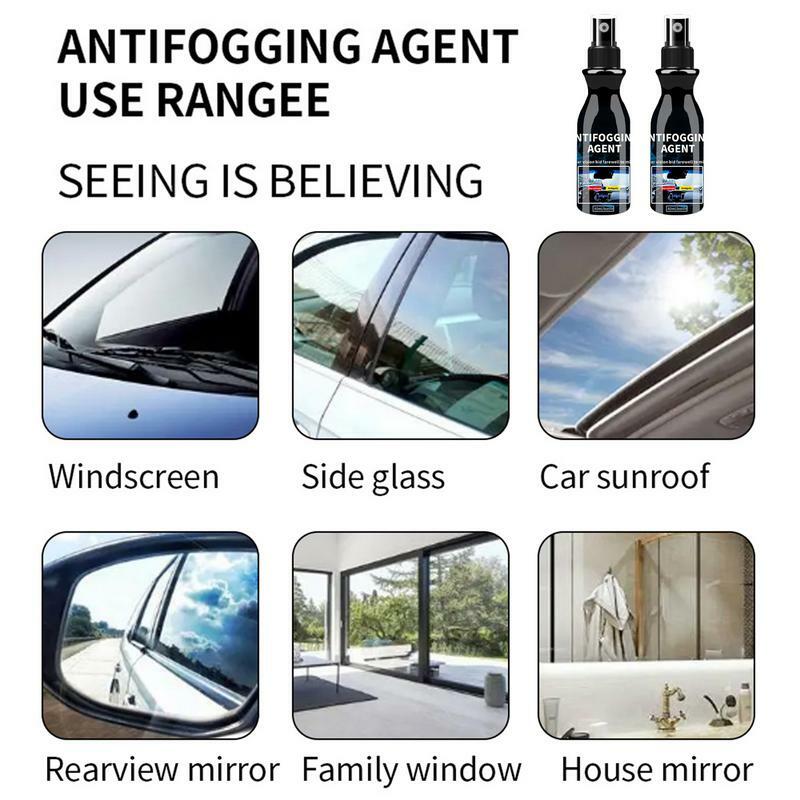 80ml Long-Lasting Auto Anti Fog Spray Windshield Agent For Visors Intensive Anti Mist Agent For Car Windscreen Supplies