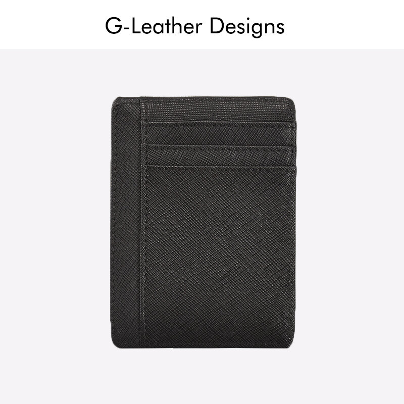 2023 New Fashion Genuine Cow Leather Mini Credit Card Holder Case Wallets Purse Thin Small Card Holders Custom Initials Name