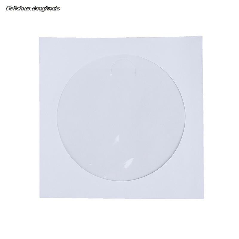 Флюоресцентное окошко, Флюоресцентный белый складной бумажный пакет, 10/50 шт., 12,5 см, бумажные рукава для дисков CD, DVD