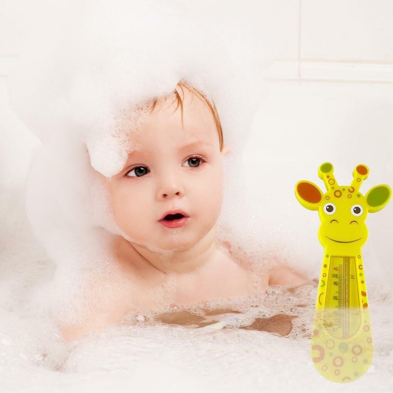 Termometer mandi bayi jerapah lucu, mainan Floating termometer suhu mandi keselamatan bayi