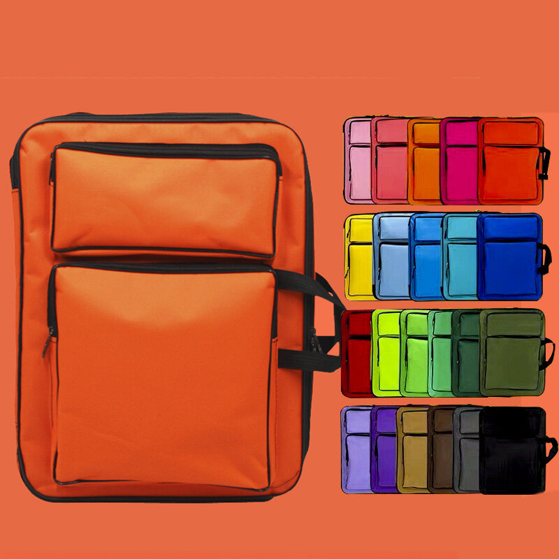 Bolsa de lona de 8k para niños, mochila para bocetos de arte, impermeable, portátil, tablero de dibujo, Clip de pigmento, bolsa de almacenamiento
